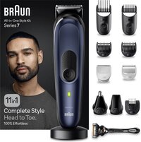 Braun All-In-One Style Kit Series 7 MGK7450, 11-in-1 Alledaagse Verzorgingsset Voor Heren, Baard Trimmen, Manscaping, Haar Trimmen, Oren, Neus en Meer, Ultrascherp scheerblad, Oplaadstandaard en Etui