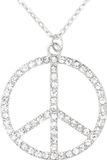 Widmann Ketting met Peace ketting - Hippie Flower Power - Sixties - sieraden