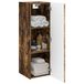 vidaXL Wandgemonteerde Badkamerkast Gerookt eiken 33 x 34,5 x 60 cm