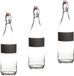 Merkloos Water/Weck/Sap flessen met krijtvakje - 5x stuks - 970 ml - Met beugeldop
