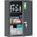 Armoire à pharmacie murale avec serrure, armoire murale en acier à 3 niveaux, 40 x 15 x 53,5 cm, gris anthracite