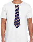 Bellatio Decorations Verkleed T-shirt Kakker Heren - Kakker Style - Wit - Carnaval/Corps Outfit L