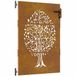 vidaXL Poort 85x125 cm Cortenstaal Boomontwerp