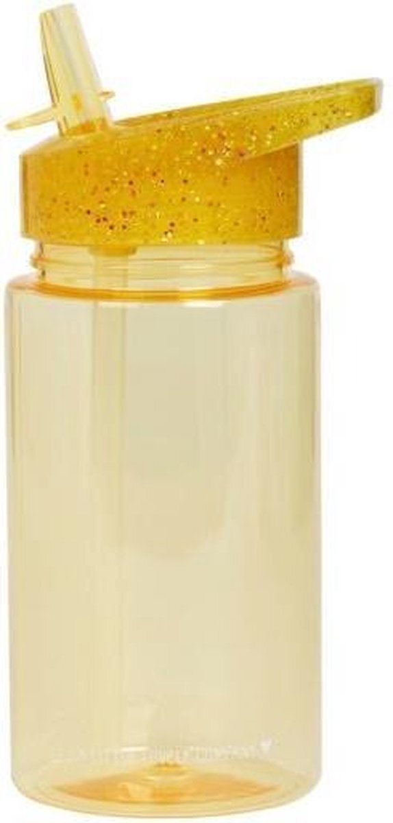 A Little Lovely Company drinkfles Glitter Gold 450 ml bpa vrij goud