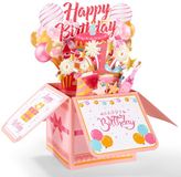 Merkloos Carte d'anniversaire pop-up - Conception 3D colorée - 26x26x19,8 cm