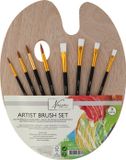 Nassau Fine Art Schilderspalet Hout + 8 Penselen