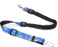 Nobleza Autogordel Hond - Hondengordel voor Auto - Hondenriem met Handvat - Elastisch en Verstelbaar - 70-90 cm - Blauw