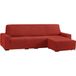ECOMMERC3 Bielastische bankovertrek voor chaise longue-bank, kort hoekdeel rechts, chaise longue, kleur ketel, aanpasbaar aan alle modellen, sofahoes, aanpasbaar met schuim