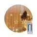 WatioWave Led-gordijn met sterren, 3,5 m, 8 functies, warm licht, IP44