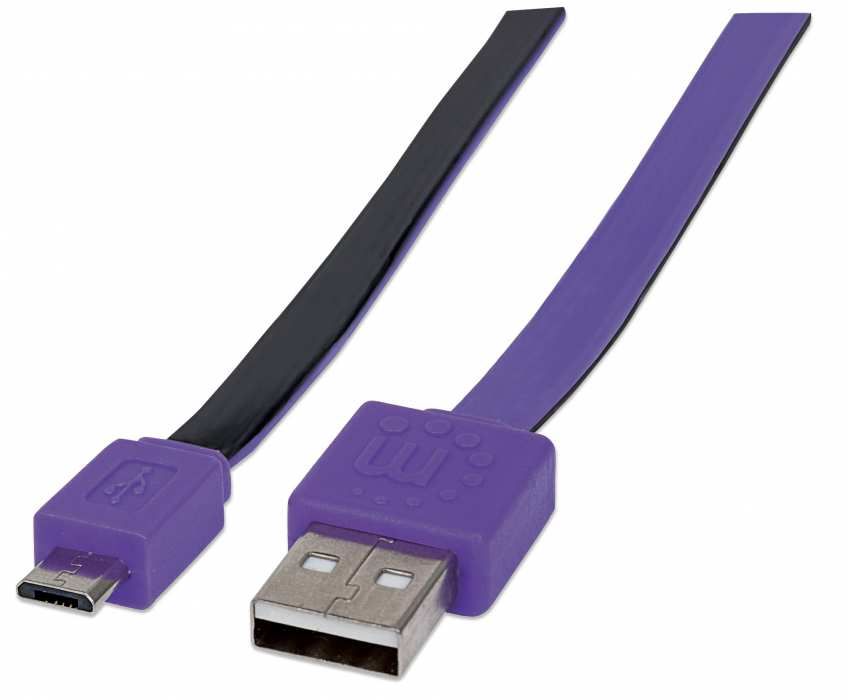 MANHATTAN 391368 USB-kabel zwart, paars