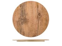 H & H 722011 bord melamine, houtlook, rond, 28 cm