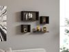 Modern antraciet wandplankenset (3 stuks)
