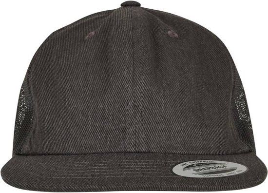 Flexfit Denim Trucker Snapback Pet - Zwart - One size