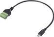 Renkforce Câble adaptateur USB 2.0 [1x fiche Micro-USB 2.0 B - 1x connexion à pince] RF-6443956 30 cm Noir