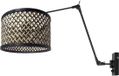 Steinhauer Zwarte wandlamp Prestige Chic 3794ZW met naturel bamboe kap