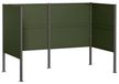 Bac à ordures 167 x 85 x 113 cm Acier Vert olive