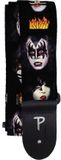 Kiss - Faces Gitaarband - Zwart