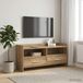 Maison Exclusive - Meuble TV : 100 x 33 x 47 cm, fabriqué en panneau de fibres de bois avec un aspect chêne artisanal
