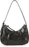 FREDsBRUDER Leren schoudertas Ever Faded Midi Hobo Faded Black zwart