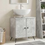 Maison Exclusive - Meuble sous-vasque BREDA, couleur gris béton, 59,5 x 31,5 x 59 cm