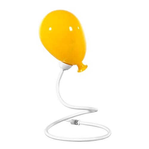 ONLI Tafellamp Kinderkamer Ballonnen - Wit Metaal & Oranje Glas - Incl. 3W Lamp