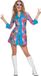 Wilbers & Wilbers Hippie Kostuum Seventies Block Party Particia Vrouw Blauw, Multicolor Maat 44