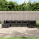Maison Exclusive Ensemble de salon de jardin exclusif, 7 pièces, avec coussins, couleur anthracite, en acier