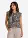 Elvira Collections Elvira Top Betty E2 26-066 Zwart Gestreept Katoen/Elastaan M