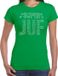 Bellatio Decorations Shoppartners Bv Glitter Super Juf T-shirt Groen met Steentjes/Rhinestones voor Dames - Lerares Cadeau Shirts - Glitter Kleding/Foute Party Outfit XL