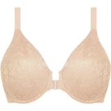 Chantelle Norah Soutien-gorge à armatures couvrant Fermeture avant Dos nageur Toucher doux Beige doré
