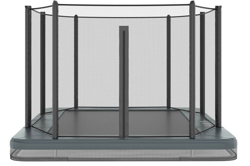 Akrobat Orbit inground trampoline 335x244cm met net Grijs