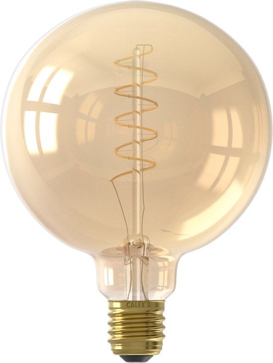 Calex LED Lamp E27 G125 Gold 5.5W - Dimmable - Warm White