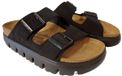 Birkenstock Papillio Slipper Arizona Pap Chunky 1028403 Cuir Noir Étroit