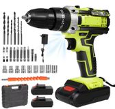 Perceuse à percussion sans fil 21V - Perforateur/visseuse - Moteur sans balai 750W - 1350 tr/min - 2 batteries - Vitesse variable - Vert