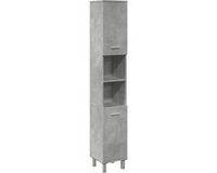 vidaXL Badkamerkast 30x30x179 cm spaanplaat betongrijs