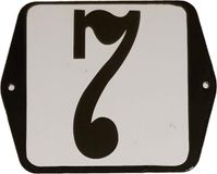 Warentuin Mix Warentuin Huisnummer standaard nummer 7 - Wit