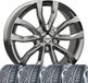 Tunershop Uteca TITAN 4 winterbanden, all-weather compleet wielsets voor VW Arteon, Beetle, Golf VII, Passat, Sharan, Touran, T-Roc, 7,5x17 inch, 225/50 R17, 98V, Hankook