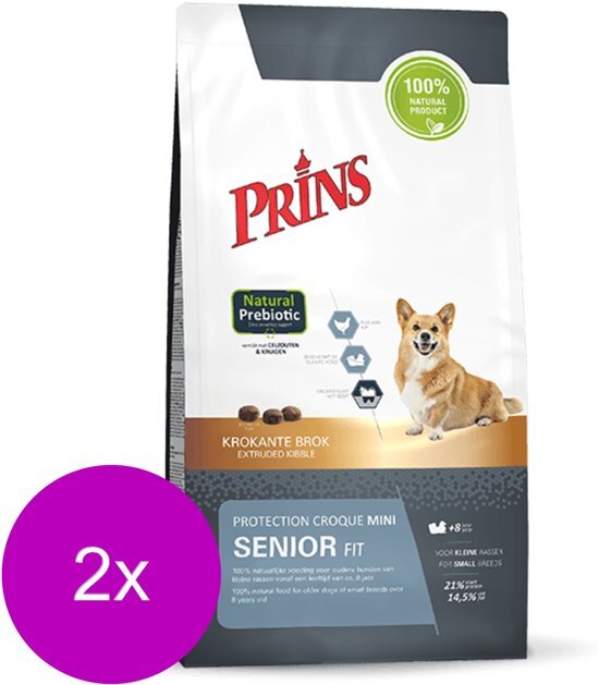 Prins Protection Croque Mini Senior Fit - Hondenvoer - 2 x 2 kg