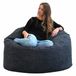 Bananair - Pouf - velours côtelé - Pouf adultes - Bleu nuit - 100 cm