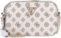 GUESS Noelle Girlfriend Crossbody Sac bandoulière Sac appareil photo Crème Logo Crème