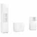 vidaXL Badkamerkast - set - 3 - st - Hoogglans - Wit - Bewerkt - hout
