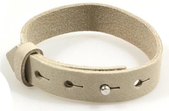 Heaven Eleven heren armband Leer Creme