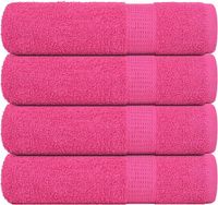 vidaXL - Serviettes de douche - FROGN - 4 pièces - 70x140 cm - 360 g/m² - Rose