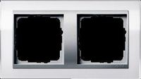 Gira Event afdekraam 2-voudig aluminium/clear wit