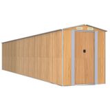 vidaXL Tuinschuur 1021x223 cm Staal Bruin
