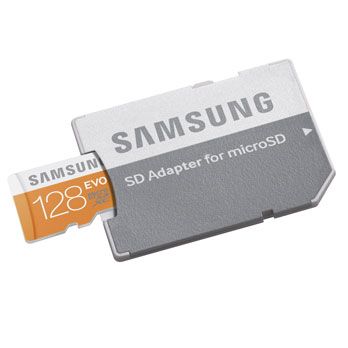 Samsung 128GB MicroSD EVO - UHS-I Class 10 - Incl. SD Adapter