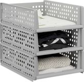 Merkloos / Sans marque Relaxdays Kast organizer - set van 3 - stapelbaar - uittrekbaar - 13 x 33,5 x 43,5 cm - grijs