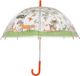 Esschert Design Paraplu voor kinderen - transparant - bosdieren thema - Dia 70 cm - automatisch