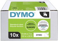 DYMO D1-labels - Zwarte Tekst op Wit - 9 mm x 7 m - 10 stuks