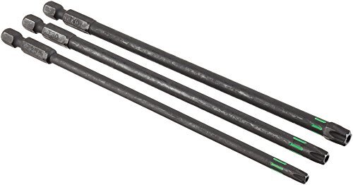 kwb 3 x bits 150 mm Tamper Torx TT25, TT30, TT40 set Torsion 123344 (TQ 60 staal, torsiezone, ISO 1173, aandrijving C6.3).